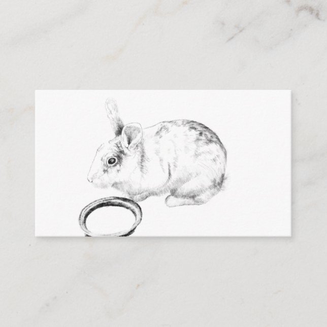 Petit carte de remerciements lapin (Devant)