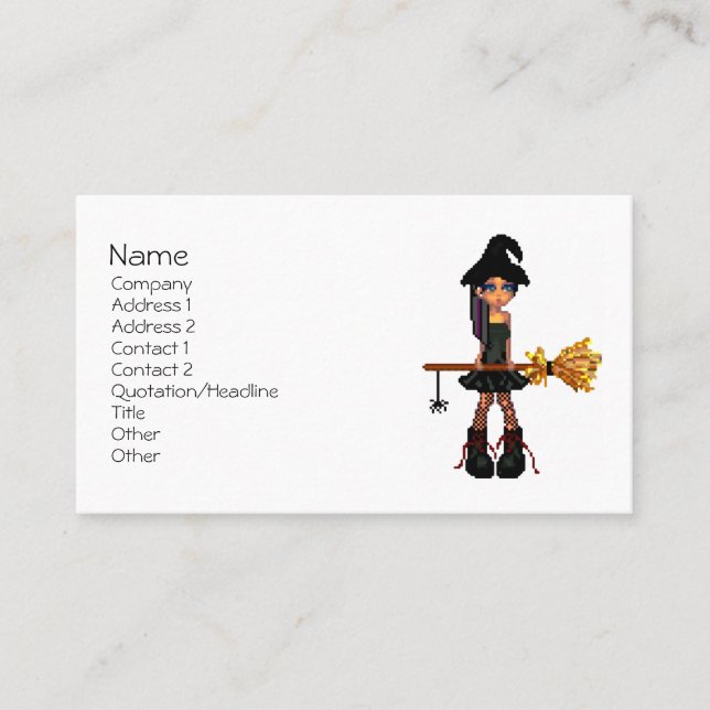 Petit carte de visite de sorcière (Devant)
