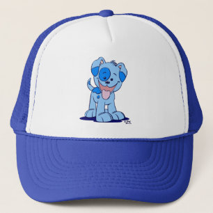 Petit casquette bleu de camionneur de chiot