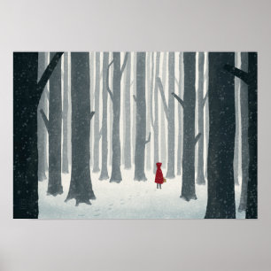 Petit chaperon rouge Affiche illustrée