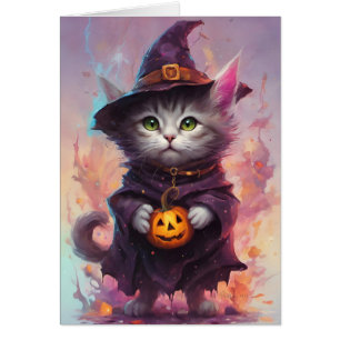 Petit Chat Chat Kitten Sorcière Halloween