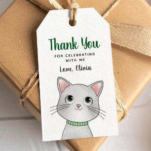 Petit chat merci d'être venu Étiquette cadeau