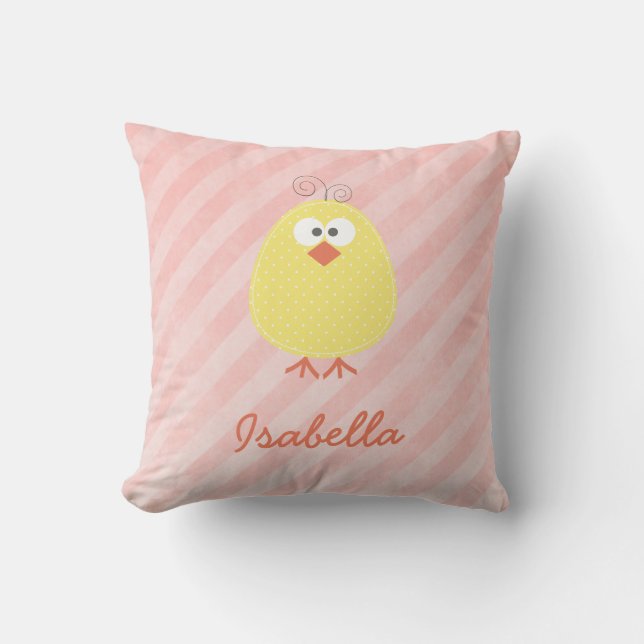 Petit Chickie mignon a personnalisé le coussin de (Recto)