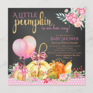 Petit Citrouille Chalkboard Baby Shower Invitation