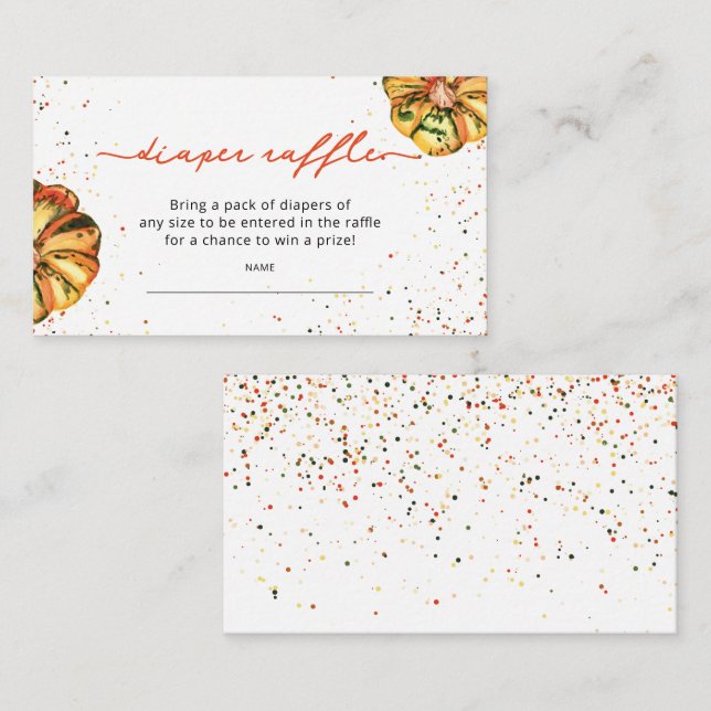 Petit citrouille chute de couche carte d'enceinte  (Devant / Derrière)