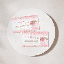 Petit Citrouille Floral Baby Girl Déchets Carte Ra