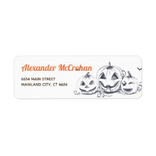 Petit Citrouille noir et blanc d'Halloween