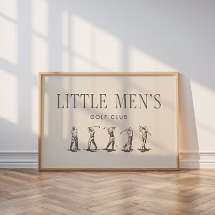 Petit Club de Golf pour Hommes Art Mural Vintage