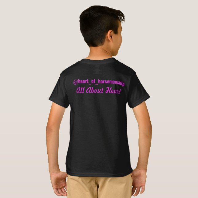 Petit Coeur noir de Horsemanship T-shirt (Dos entier)