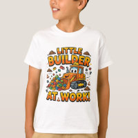 Petit Constructeur au Travail T-Shirt Bulldozer Mi
