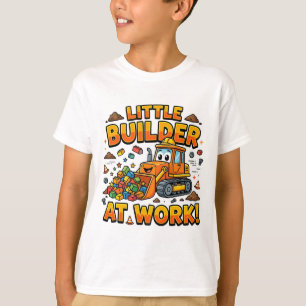 Petit Constructeur au Travail T-Shirt Bulldozer Mi