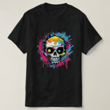 Petit crâne vilain : Graffiti T-shirt coloré Art