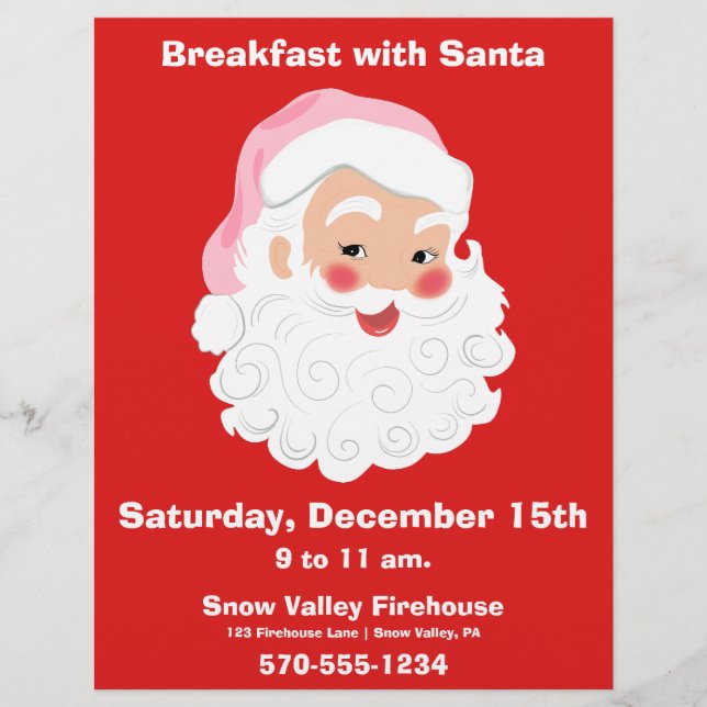 Petit-déjeuner avec le prospectus de Noël Père Noë (Devant)