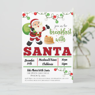Petit Déjeuner Avec Père Noël Invitation