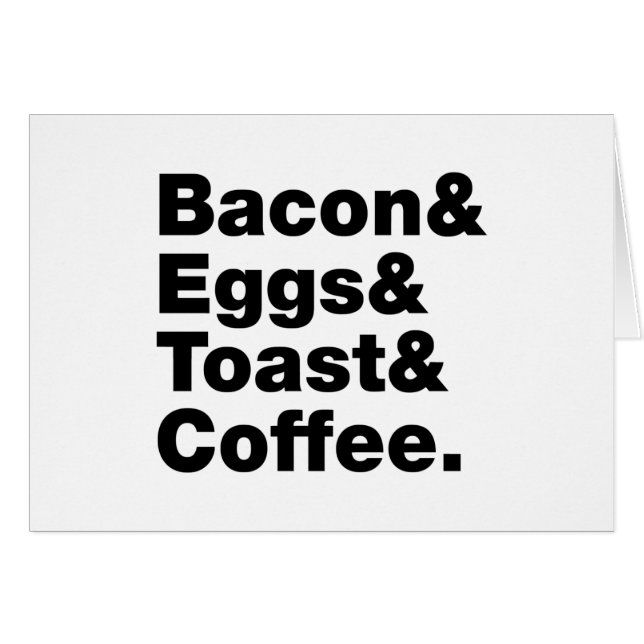 Petit-déjeuner (Bacon & oeufs & Toast & Coffee.) C (Devant horizontal)