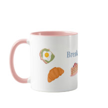 Petit-déjeuner Club Mug - Cute Kawaii Brunch Cup