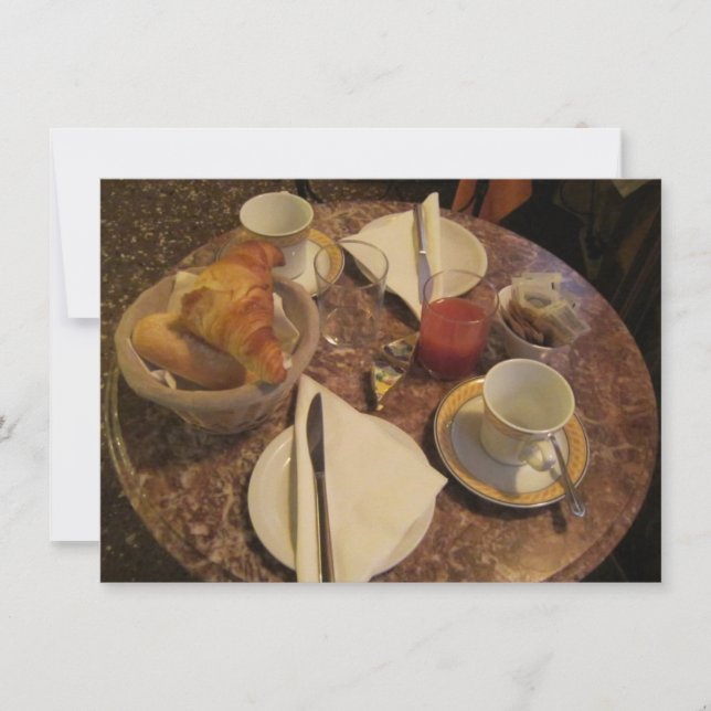 Petit déjeuner continental Invitation (Devant)