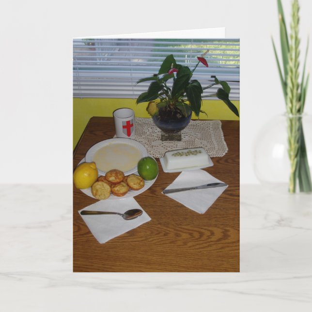 "Petit déjeuner d'artiste" Carte d'anniversaire (Devant)