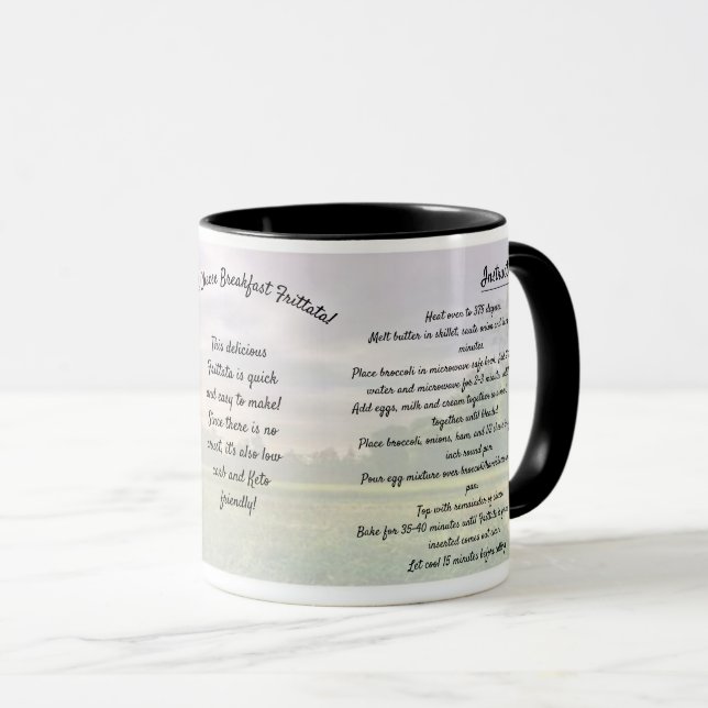 Petit-déjeuner Frittata Recette Mug (Devant droit)