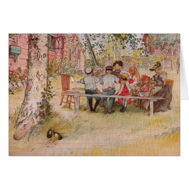 Petit-déjeuner sous le big Birch par Carl Larsson (Devant horizontal)