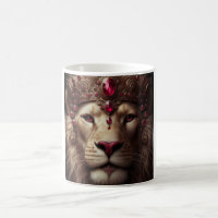 Petit-déjeuner tasse avec lion roi