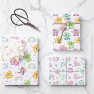 Petit Dragon mignon - Papier d'enveloppement