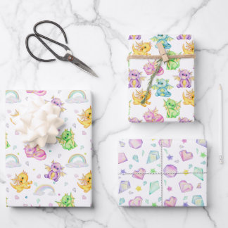 Petit Dragon mignon - Papier d'enveloppement