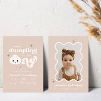 Petit Dumpling Bao Dim Sum Invitation d'anniversai