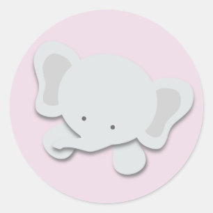 Petit éléphant {rose}   Stickers