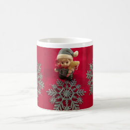 Petit Elfe Argent Snowflake Café Mug