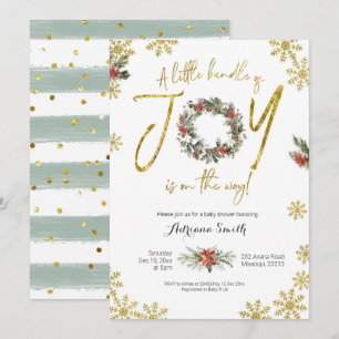 Petit ensemble de Joy Baby shower Invitation