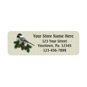 Petit étiquette de adresse de retour de Chickadee