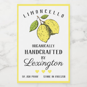 Petit Étiquette de bouteille Limoncello fait maiso