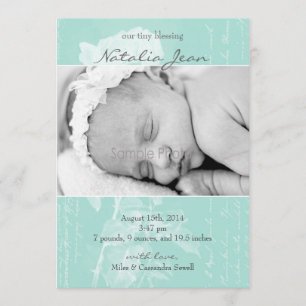 Petit Faire-part de naissance Bénédiction / Émerau