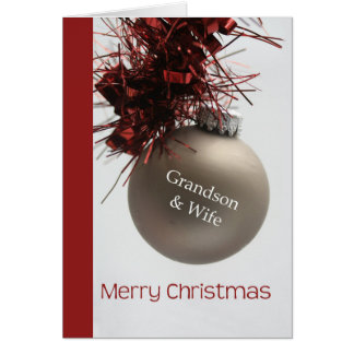petit-fils et femme Merry Christmas card