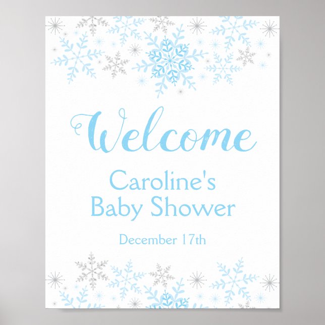Petit Flocon de neige Baby Boy Douche Affiche de b (Devant)