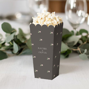 Petit Floral Popcorn Wedding Favour Favor Box