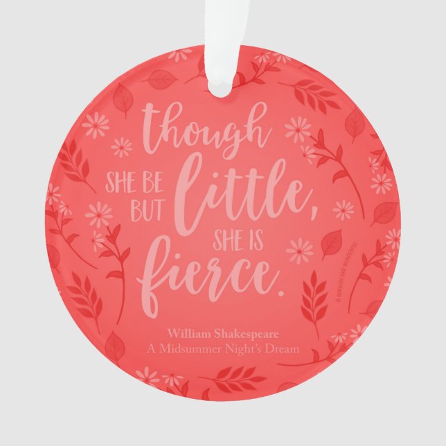 Petit Floral Rouge Mais Fierce William Shakespeare (devant)