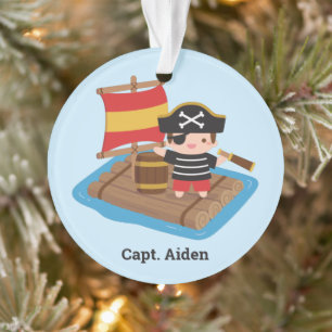 Petit garçon Pirate Capitaine Wood Raft Nom des en