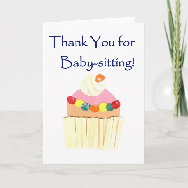 Petit gâteau "Merci pour" la carte de garde (Devant)