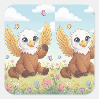 Petit Griffin de Prairie – Autocollant Fantastique