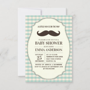Petit Homme Baby shower Invitation garçon - Mousta