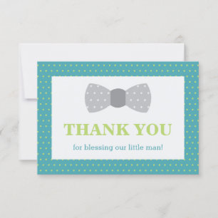 Petit Homme Carte de remerciements, Turquoise, Ver