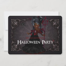 Petit Imaginaire de sorcière Halloween Invitation 