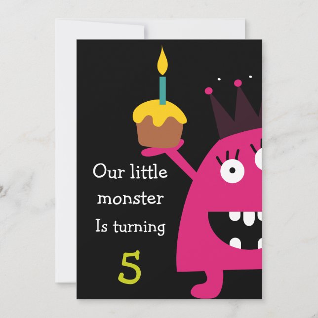 Petit invitation mignon de partie d'anniversaire (Devant)