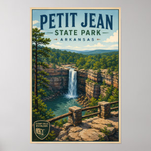 Petit Jean State Park Arkansas Illustration Travel Poster