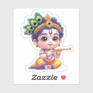 Petit Krishna - Autocollant Dieu hindou