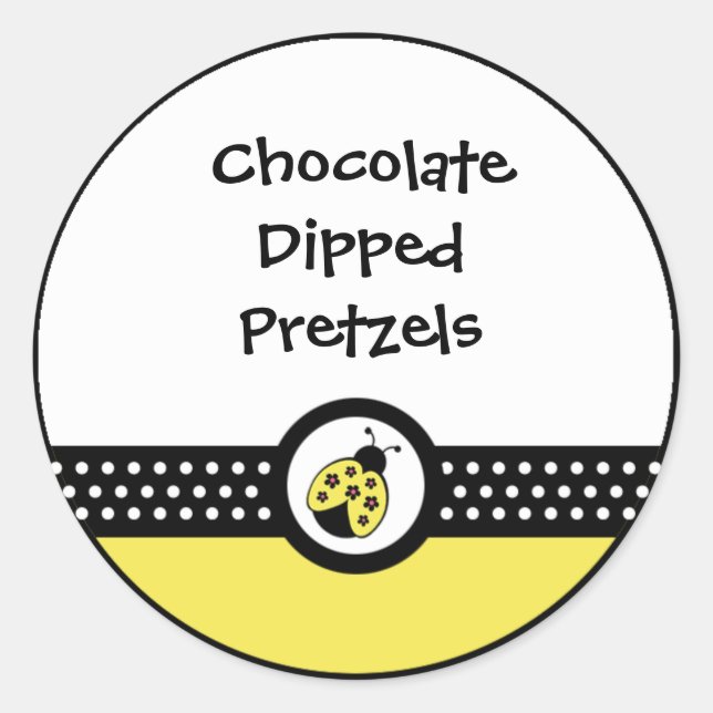 Petit Ladybugs Anniversaire Fête Favoriser Sticker (Devant)