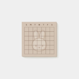 Petit lapin en latte Calendrier Post-It Notes
