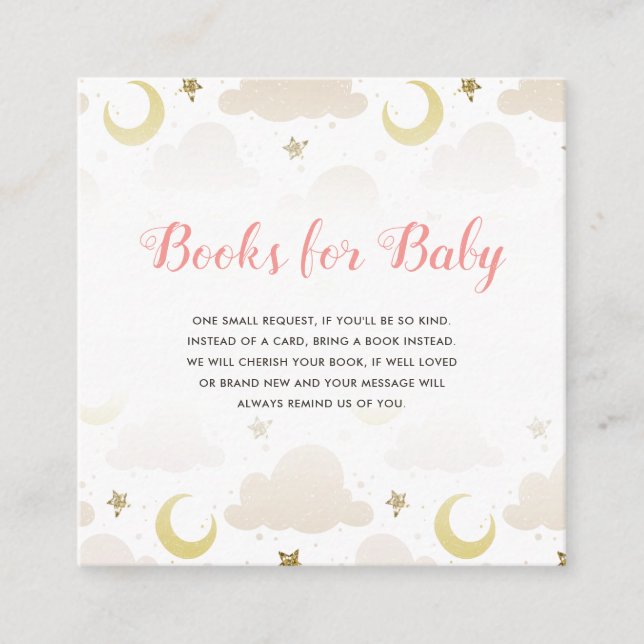 petit livre étoile scintillant pour carte bébé (Devant)